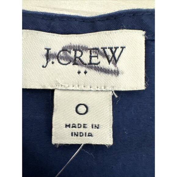 J.Crew Women's 0 Sleeveless Button Front Sweetheart Dress Blue Belt NWT - FLAW - Picture 8 of 14